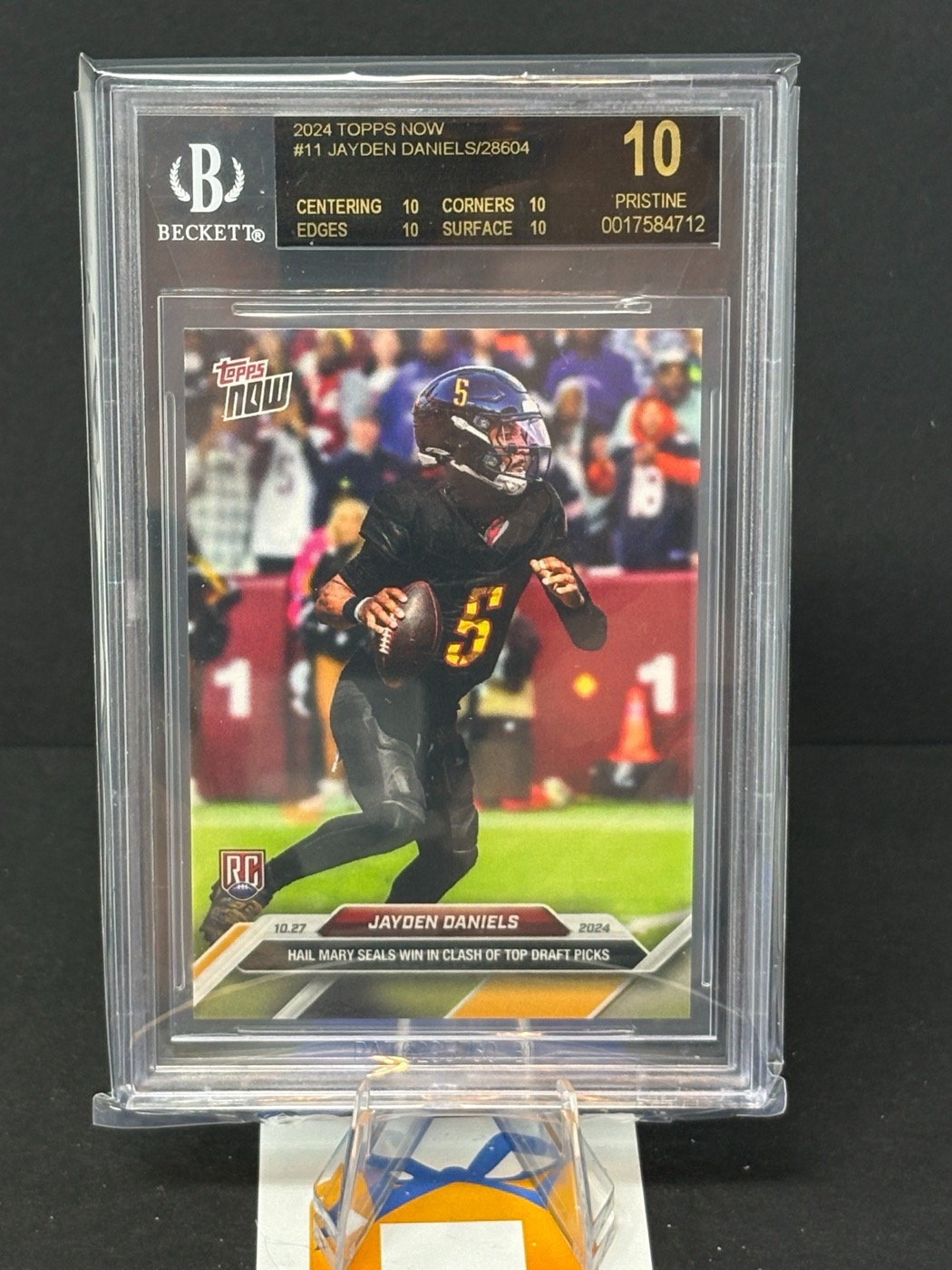 BGS 10 Pristine 2024 Topps Now Jayden Daniels rookie card